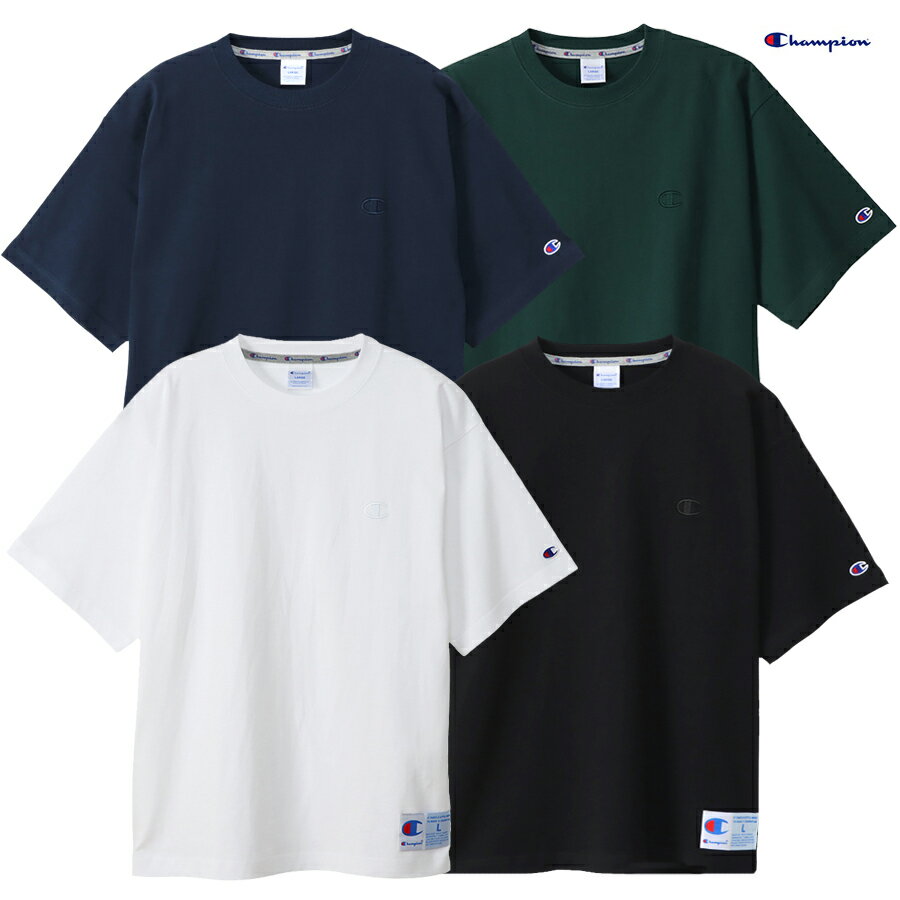 楽天Indoor Class Online Store【送料無料】CHAMPION S/S Tシャツ【WHITE/BLACK/NAVY/DARK GREEN】（M・L・XL）（チャンピオン 通販 メンズ 大きいサイズ 半袖 無地 シンプル ロゴ C3-V331）