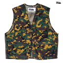 楽天Indoor Class Online Store【PRICE DOWN 30％★送料無料】FIRST DOWN RIVER VEST TASLAN NYLON【CAMOUFLAGE】（M・L・XL）（FIRST DOWN ファーストダウン 通販 ベスト メンズ 大きいサイズ カモフラージュ 迷彩）