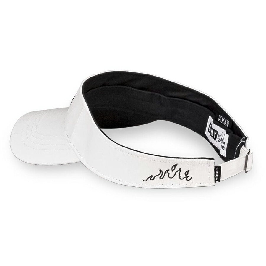 【SPECIAL PRICE★ラスト1点】GRIMEY CLOVEN TONGUES VISOR CAP【WHITE】(GRMY グライミー 通販 キャップ 帽子 サンバイザー)