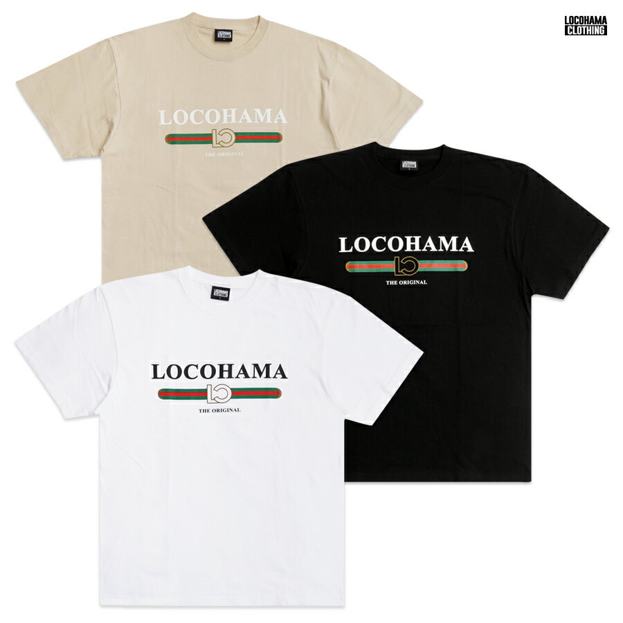 楽天Indoor Class Online Store【送料無料★ラスト1点】LOCOHAMA CLOTHING LC LOGO Tシャツ【WHITE/BLACK/SAND】（M・L・XL・2XL）（LOCOHAMA CLOTHING DJ PMX DS455 通販 メンズ 大きいサイズ Tシャツ 半袖 ショートスリーブ）