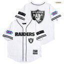 【送料無料】PRO STANDARD LAS VEGAS RAIDERS MESH BUTTON UP JERSEY【WHITE】(L XL 2XL)(プロスタンダード 通販 メンズ 大きいサイズ ジャージ 半袖 メッシュ ベースボールシャツ ショートスリーブ レイダース)