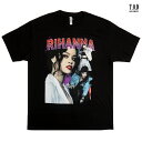 【PRICE DOWN 30 ★送料無料】TOD RIHANNA Tシャツ【BLACK】(M L XL 2XL)(通販 メンズ 大きいサイズ 半袖 ショートスリーブ ラップT リアーナ ヒップホップ HIPHOP)