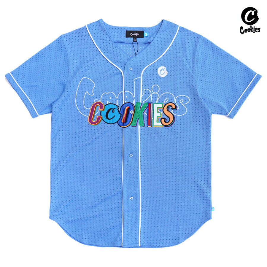 Ĥ40%̵饹1COOKIES ON THE BLOCK BASEBALL JERSEYSKY BLUE(MLXL)(COOKIES å ѥ    礭 ١ܡ  㡼 Ⱦµ 硼ȥ꡼)