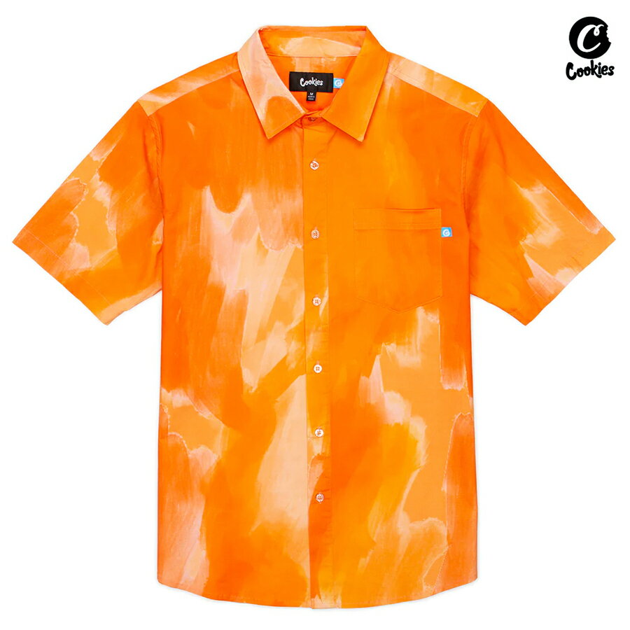 【売りつくし50%★送料無料★ラスト1点】COOKIES FORUM OPENS SHIRTS【PEACH】(L・XL)(COOKIES クッキーズ アパレル 服 通販 メンズ 大きいサイズ シャツ 半袖)