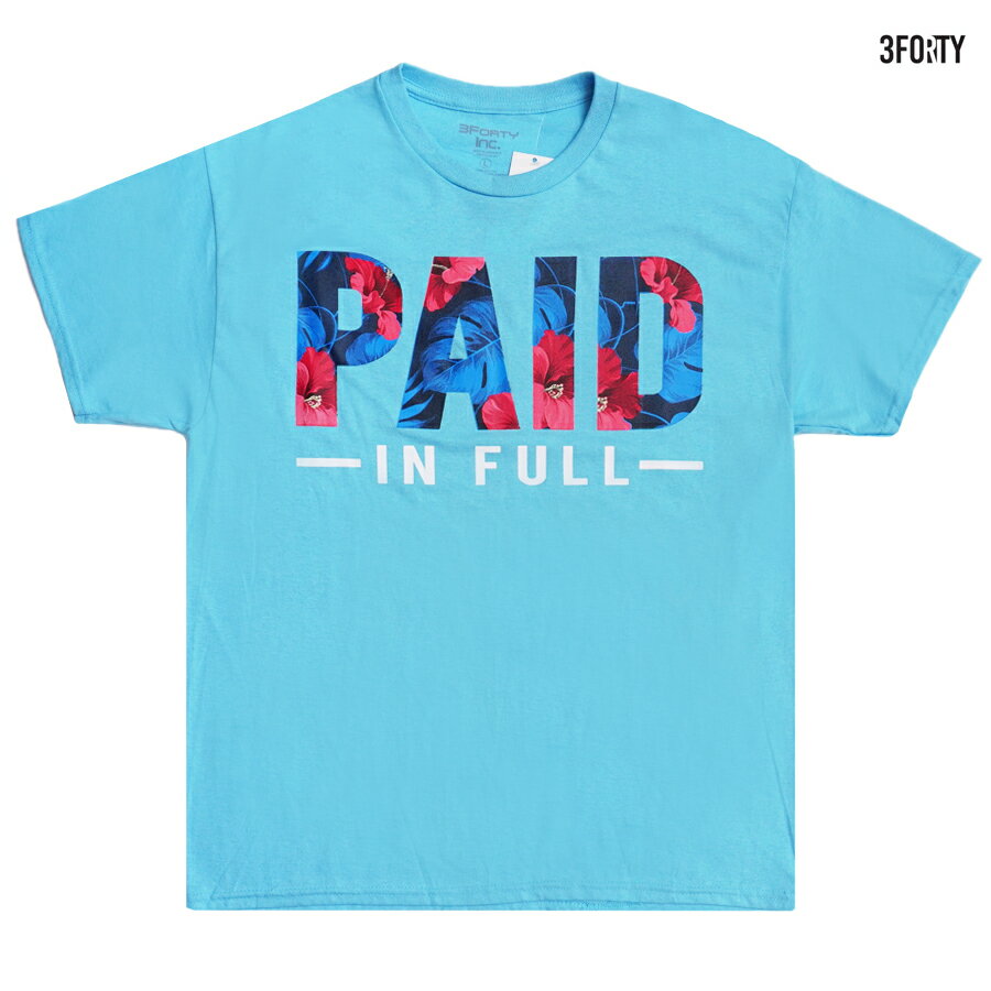 楽天Indoor Class Online Store【売りつくし50％】3FORTY INC PAID IN FULL Tシャツ【LIGHT BLUE】（M・L・XL・2XL）（通販 メンズ 大きいサイズ 半袖 T-SHIRTS ショートスリーブ）