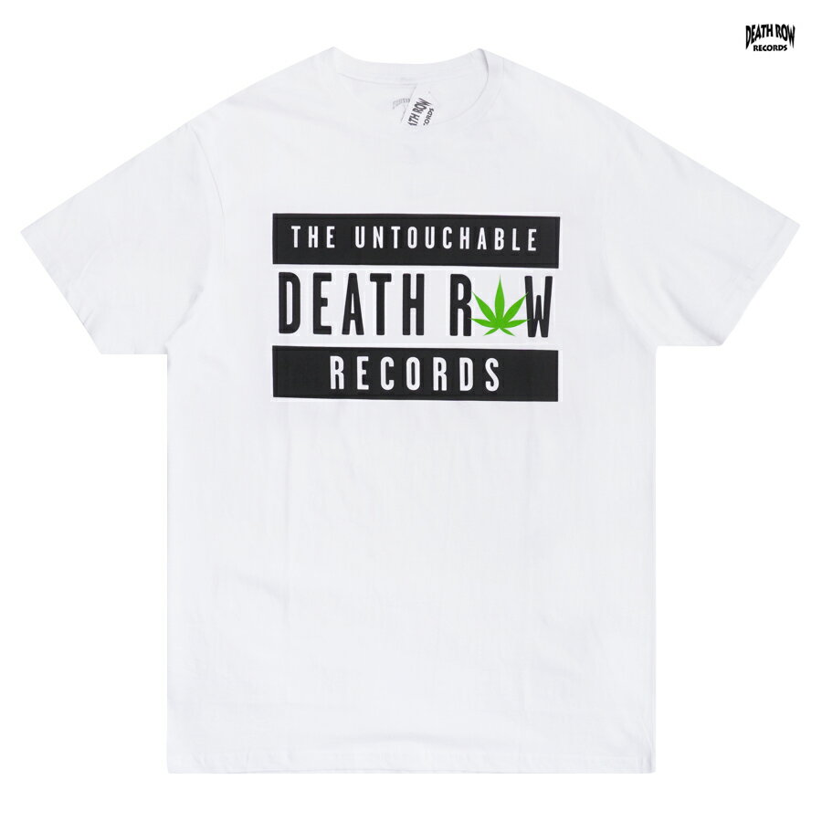 【送料無料★ラスト1点】DEATH ROW RECORDS UNTOUCHABLE 420 Tシャツ【WHITE】(L・XL・2XL)(デスロウレコード 通販 スヌープドッグ SNOOP DOGG ロゴ 半袖 ショートスリーブ)