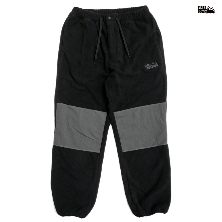 楽天Indoor Class Online Store【PRICE DOWN 30％★送料無料】FIRST DOWN MICRO FLEECE PANTS【BLACK】（M・L・XL）（FIRST DOWN ファーストダウン 通販 メンズ 大きいサイズ フリース パンツ ロングパンツ シンプル 無地）