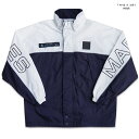 【PRICE DOWN 30 ★送料無料★ラスト1点】(What it isNt) ART BY MARK GONZALES SAILING JACKET【WHITE×NAVY】(M L XL)(マークゴンザレス 通販 メンズ 大きいサイズ ジャケット アノラックジャケット トラックジャケット ナイロンジャケット アウター)