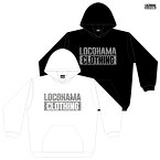 【送料無料】LOCOHAMA CLOTHING PULLOVER HOODIE【WHITE/BLACK】(M・L・XL・2XL)(ロコハマ DJ PMX DS455 通販 メンズ 大きいサイズ パーカー フーディー フード スウェット 長袖 ロングスリーブ)