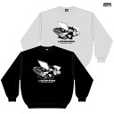 楽天Indoor Class Online Store【送料無料】LOCOHAMA CLOTHING CREWNECK SWEAT【BLACK/GRAY】（M・L・XL・2XL）（ロコハマ DJ PMX DS455 通販 メンズ 大きいサイズ トレーナー スウェット クルーネック 長袖 ロングスリーブ）