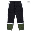 【送料無料★ラスト1点】PRO CLUB NYLON TRACK PANTS【BLACK×OLIVE】(M・L・XL・2XL)(PRO CLUB 通販 プロクラブ メンズ 大きいサイズ ナイロンパンツ トラックパンツ ブラック 黒)