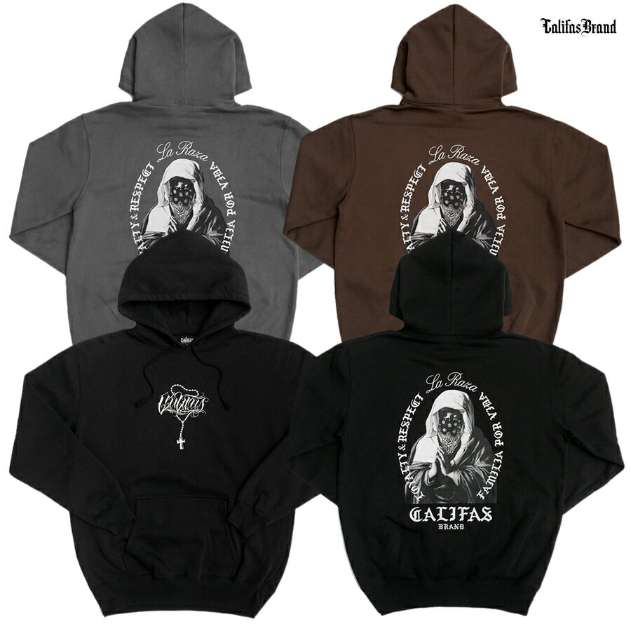 楽天Indoor Class Online Store【PRICE DOWN 30％★送料無料】CALIFAS PULLOVER HOODIE【BLACK/GRAY/BROWN】（M・L・XL・2XL）（通販 メンズ 大きいサイズ キャリファス カリファス パーカー フード フーディ プルオーバー スウェット マリア MARIA バンダナ BANDANA）