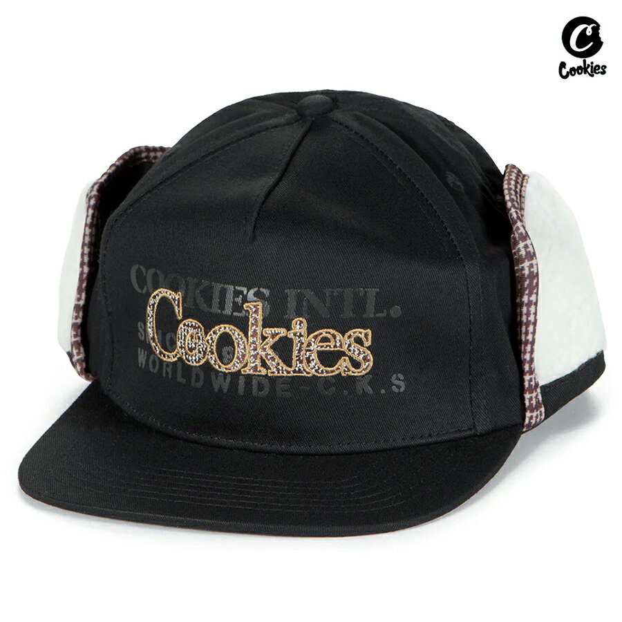 【PRICE DOWN 30 ★送料無料★ラスト1点】COOKIES PARATROOPER FLAP HAT【BLACK】(COOKIES クッキーズ 通販 CAP 帽子 キャップ フラップハット ロゴ)