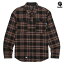 【PRICE DOWN 30%★送料無料】COOKIES TRIUMPH FLANNEL SHIRT【BLACK】(M・L・XL)(COOKIES クッキーズ アパレル 服 通販 メンズ 大きいサイズ フランネルシャツ ネルシャツ チェックシャツ ボタンシャツ オープンシャツ 長袖 ロングスリーブ)