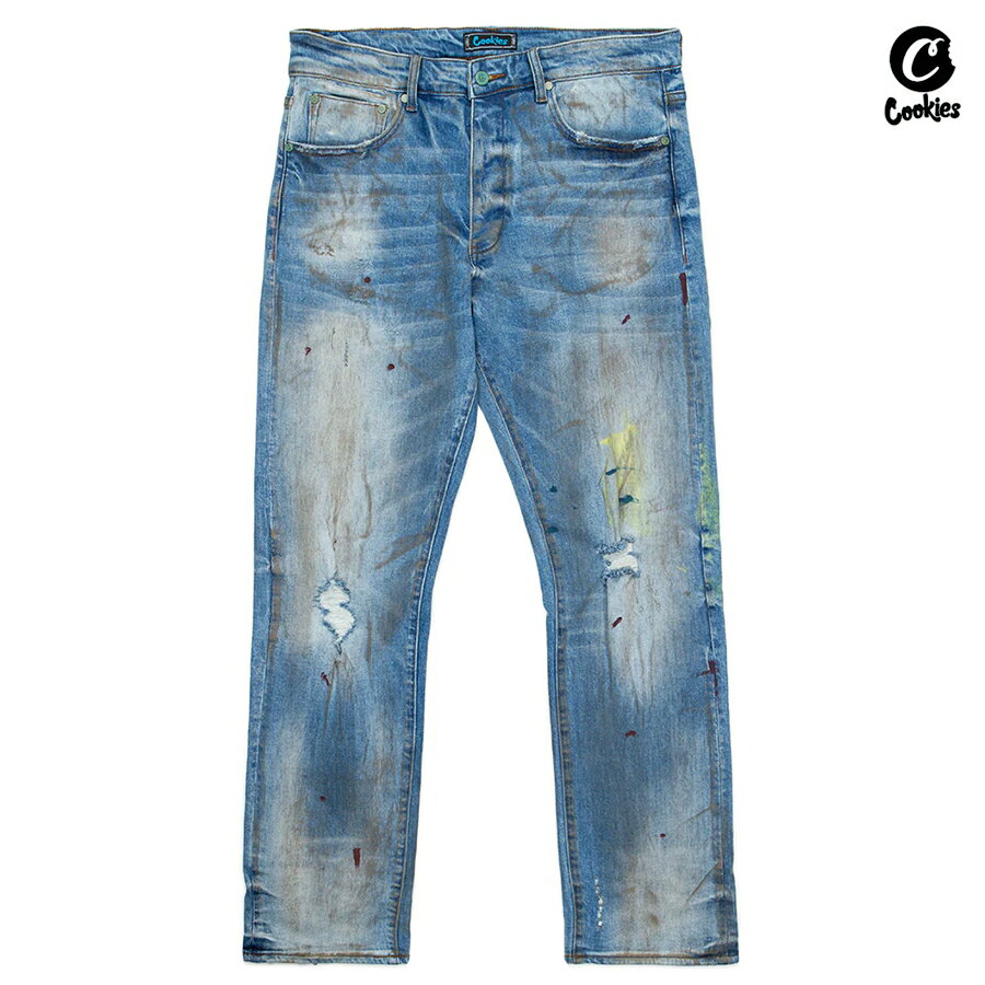 【送料無料】COOKIES CORE MODERN RELAXED DENIM PANTS【LIGHT BLUE】(M・L・XL)(COOKIES クッキーズ アパレル 服 通販 メンズ 大きいサイズ デニム ジーンズ パンツ)