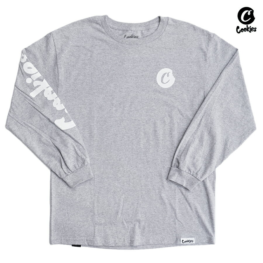 楽天Indoor Class Online Store【送料無料】COOKIES C BITE L/S Tシャツ【GRAY】（M・L・XL・2XL）（COOKIES クッキーズ アパレル 服 通販 メンズ 大きいサイズ ロンT 長袖 ロングスリーブ）