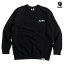 【送料無料】COOKIES EMBROIDERY LOGO CREWNECK SWEAT【BLACK×WHITE】(M・L・XL)(COOKIES クッキーズ アパレル 服 通販 メンズ 大きいサイズ トレーナー スウェット 長袖 クルーネック ロングスリーブ) 14,300円