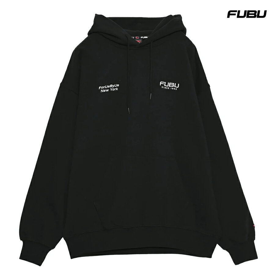 楽天Indoor Class Online Store【送料無料】FUBU PULLOVER HOODIE【BLACK】（M・L・XL）（フブ 通販 メンズ 大きいサイズ パーカー スウェット フード フーディー プルオーバー 長袖 ロングスリーブ ロゴ FAM-41703）