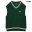 ̵FUBU KNIT VESTDARK GREEN(MLXL2XL)(ե   礭  ˥å ٥  FAM-41702)