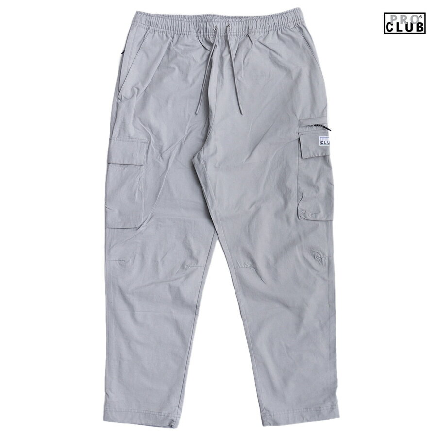 【送料無料】PRO CLUB COMFORT TECH CARGO PANTS【GRAY】(M L XL 2XL)(プロクラブ 通販 メンズ 服 大きいサイズ カーゴパンツ ロングパンツ シンプル 無地 ロゴ コンフォート)