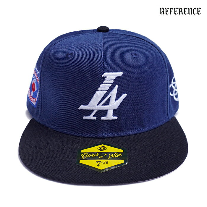 【送料無料】REFERENCE PARADISE LA FITTED CAP【NAVY×BLACK】(7 3/8 7 1/2 7 5/8 7 3/4)(リファレンス 通販 キャップ 帽子 フィッテド ロゴ LA ロサンゼルス)