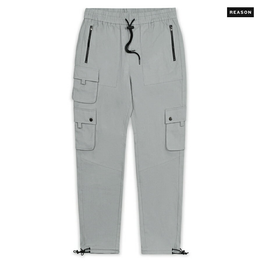 【送料無料】REASON CLOTHING CARGO PANTS【GRAY】(M L XL 2XL)(リーズン クロージング 通販 メンズ 大きいサイズ カーゴパンツ ロングパンツ 無地 グレー)