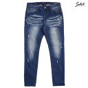 【送料無料】SWITCH WASHED RIPPED DENIM【INDIGO BLUE】(30inch・32inch・34inch・36inch・38inch)(通販 メンズ 大きいサイズ デニム ジーンズ パンツ ロングパンツ ダメージ)