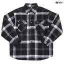 楽天Indoor Class Online Store【送料無料】YAGO FLANNEL QUILTING JACKET【BLACK×WHITE】（M・L・XL・2XL）（ヤゴ 通販 メンズ 大きいサイズ ジャケット アウター チェック 柄 シャツジャケット キルティングジャケット）