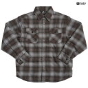 楽天Indoor Class Online Store【送料無料】YAGO FLANNEL QUILTING JACKET【GRAY×BROWN】（M・L・XL・2XL）（ヤゴ 通販 メンズ 大きいサイズ ジャケット アウター チェック 柄 シャツジャケット キルティングジャケット）