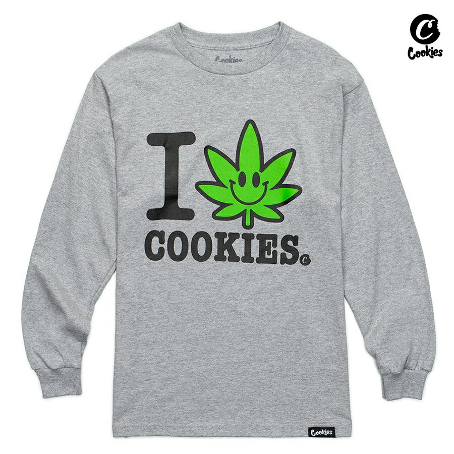 【送料無料】COOKIES I HEART COOKIES L/S Tシャツ【GRAY】(L・XL)(COOKIES クッキーズ アパレル 服 通販 メンズ 大きいサイズ ロンT 長袖 ロングスリーブ)