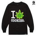 【送料無料★ラスト1点】COOKIES I HEART COOKIES L/S Tシャツ【BLACK】(L XL)(COOKIES クッキーズ アパレル 服 通販 メンズ 大きいサイズ ロンT 長袖 ロングスリーブ)