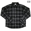 【送料無料★ラスト1点】PRO CLUB FLANNEL WORK SHIRT JACKET【BLACK】(M L XL)(プロクラブ 通販 メンズ 大きいサイズ フランネル シャツ ジャケット ネルシャツ チェックシャツ シャツジャケット)