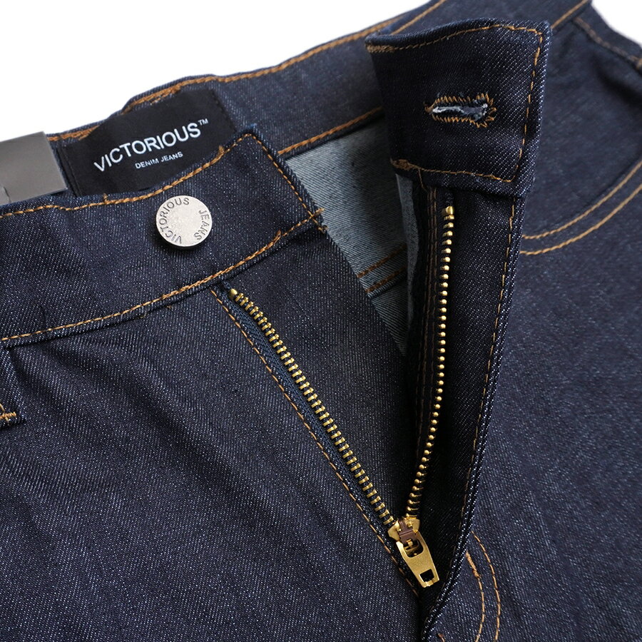 【送料無料】VICTORIOUS LA BAGGY FIT RAW DENIM PANTS【INDIGO BLUE/INDIGO BLACK】(30inch・32inch・34inch・36inch・38inch)(ヴィクトリアス 通販 メンズ 大きいサイズ デニム ジーンズ パンツ ノンウォッシュ ローデニム バギー) 3