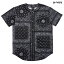 【送料無料】M TOWN PAISLEY BASEBALL JERSEY【BLACK】(M・L・XL・2XL)(通販 メンズ 大きいサイズ 服 ベースボール ジャージ シャツ ペイズリー バンダナ BANDANA 半袖 ショートスリーブ ユニフォーム)