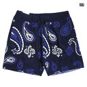 【送料無料】REBEL MINDS PAISLEY KNIT SHORTS【NAVY】(M・L・XL・2XL・3XL)(通販 メンズ 大きいサイズ ショーツ ハーフパンツ ショートパンツ ニットショーツ ペイズリー バンダナ BANDANA)