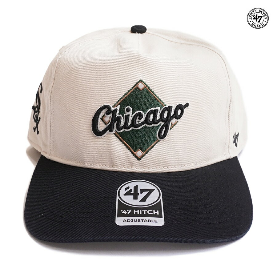 '47 HITCH CHICAGO WHITE SOX SNAPBACK CAP(フォーティーセブン 帽子 通販 メンズ レディース 男 女 兼用 キャップ スナップバック ベースボールキャップ MLB ロゴ SOX シカゴ ホワイト ソックス)