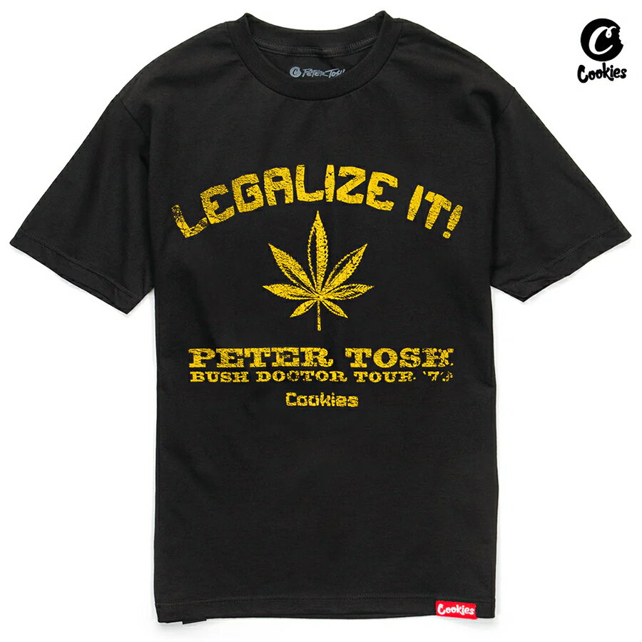 【送料無料】COOKIES × PETER TOSH LEGALIZE IT Tシャツ【BLACK】(L・XL)(COOKIES クッキーズ アパレル 服 通販 大きいサイズ ショートスリーブ T-SHIRTS ピータートッシュ REGGAE 半袖 ロゴ)