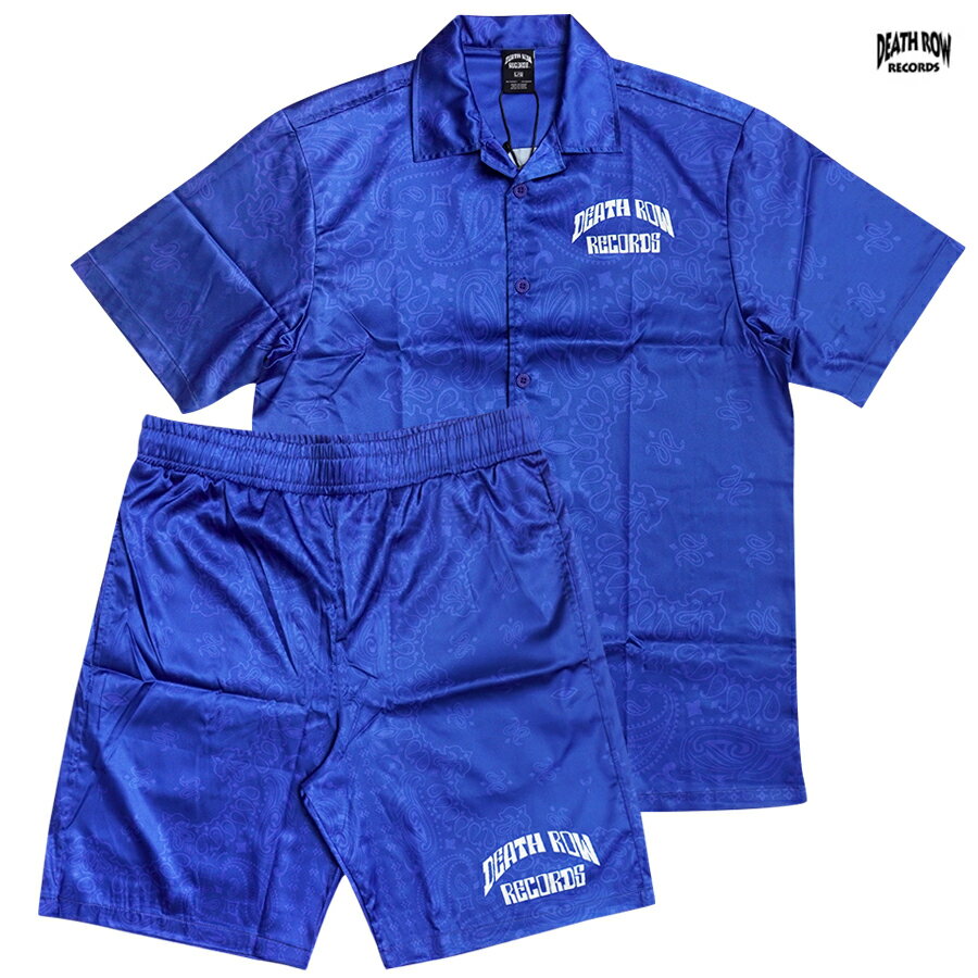 【送料無料】DEATH ROW RECORDS PAISLEY WOVEN SET UP【BLUE】(M・L・XL・2XL)(デスロウレコード 通販 ..