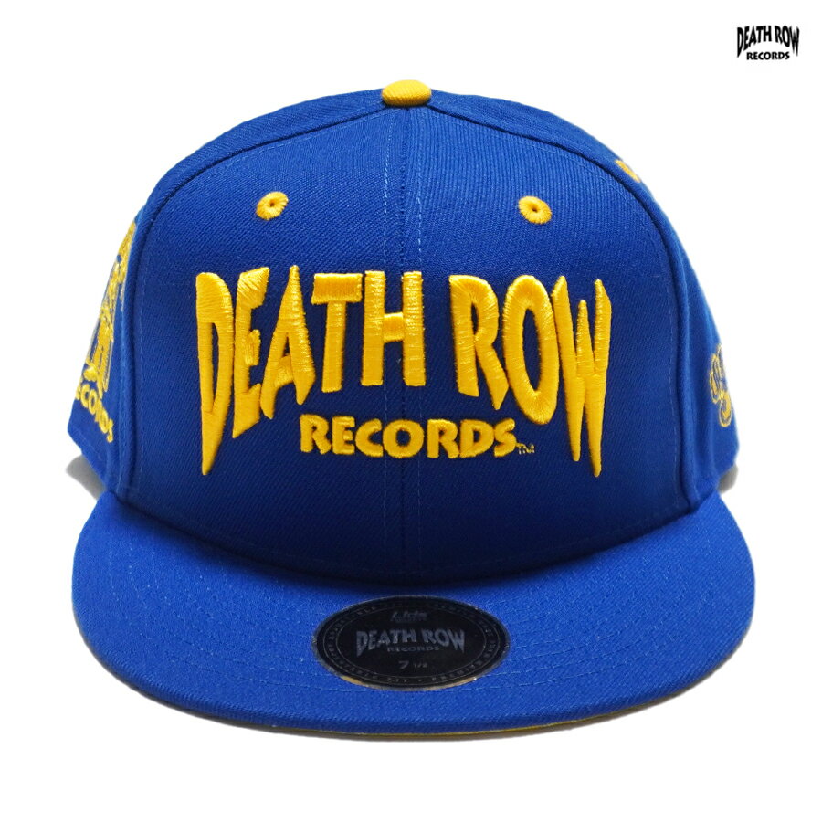 楽天Indoor Class Online Store【送料無料】DEATH ROW RECORDS OG LOGO PAISLEY FITTED CAP【BLUE×YELLOW】（7 3/8・7 1/2・7 5/8・7 3/4）（デスロウレコード 通販 スヌープドッグ SNOOP DOGG 帽子 キャップ フィッテド ペイズリー バンダナ BANDANA ロゴ）