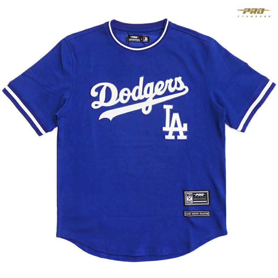 【送料無料】PRO STANDARD LOS ANGELES DODGERS CREW NECK JERSEY【ROYAL BLUE】(M・L・XL・2XL・3XL)(プロスタンダード 通販 大きいサイズ ジャージ ベースボールジャージ 半袖 ショートスリーブ ロサンゼルス ドジャース LA ロゴ MLB)