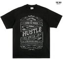 【送料無料】STREETWEAR SUPPLY HUSTLE Tシャツ【BLACK】(M L XL 2XL 3XL)(通販 メンズ 大きいサイズ ヘビーウエイト 半袖 T-SHIRTS プリント ストリート ブラック 黒 HIPHOP ヒップホップ)