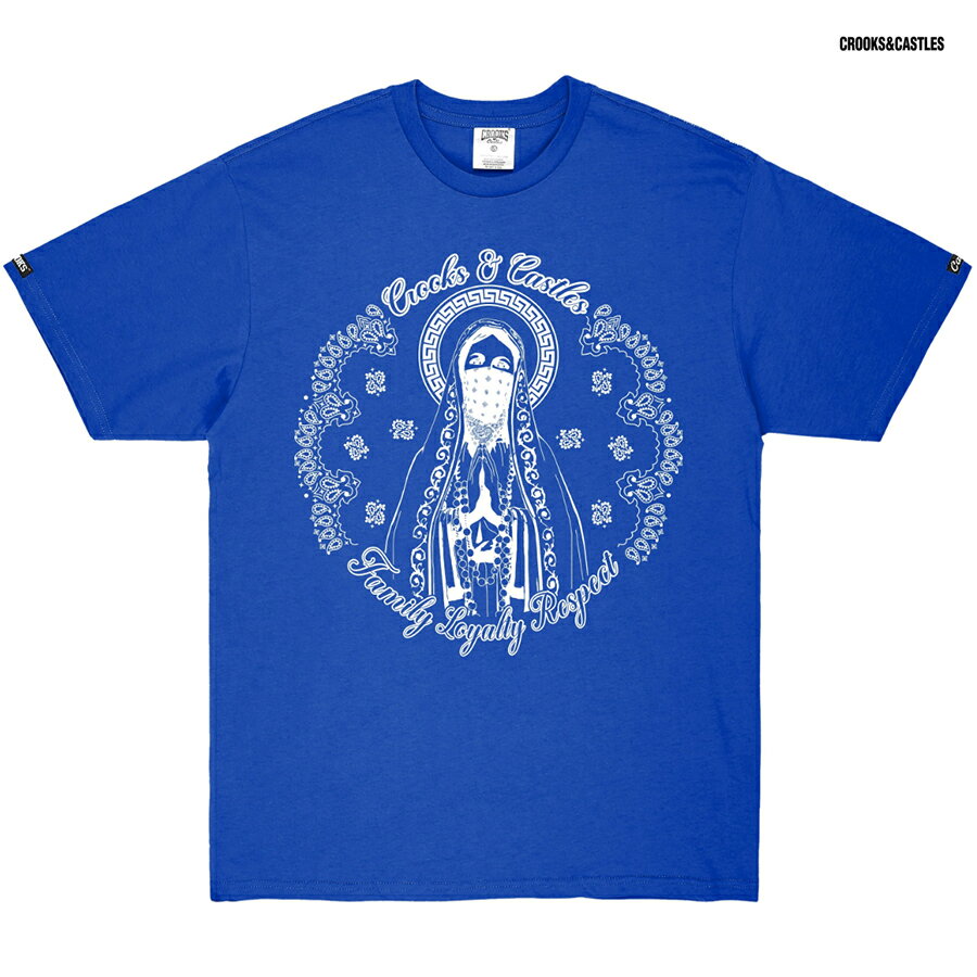 【送料無料】CROOKS & CASTLES LOYALTY AND RESPECT Tシャツ【ROYAL BLUE】(L・XL)(クルックスアンドキャッスルズ 通販 大きいサイズ T-SHIRTS 半袖 ショートスリーブ ロゴ プリント)