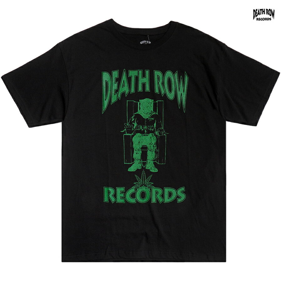 DEATH ROW RECORDS WEED CROWN CHAIR Tシャツ(L・XL・2XL)(デスロウレコード 通販 スヌープドッグ SNOOP DOGG ロゴ 半袖 ショートスリーブ)