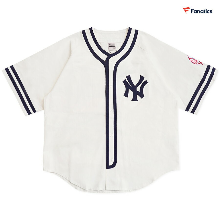 FANATICS NEW YORK YANKEES BASEBALL JERSEY(M・L・XL)(ファナティックス 通販 メンズ ベースボール ジャージ シャツ ロゴ 半袖 ショートスリーブ ニューヨーク ヤンキース NY)