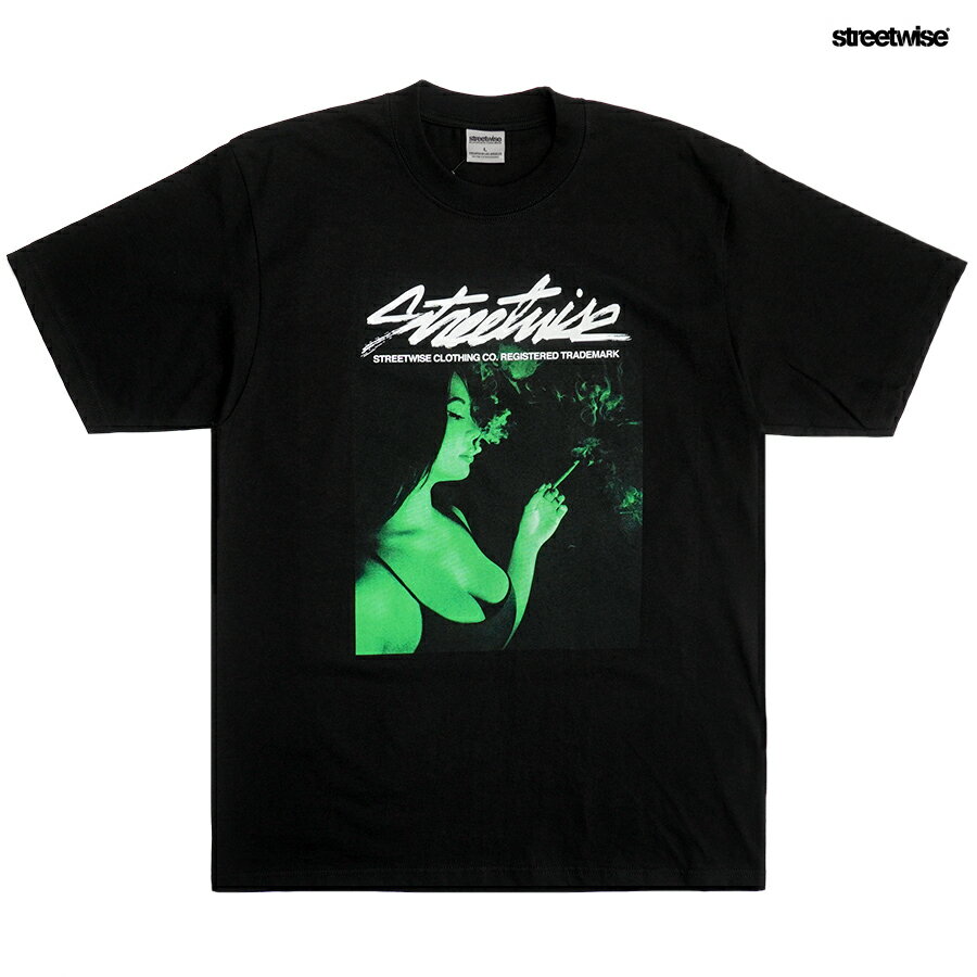 【送料無料】STREETWISE GREEN ROOM Tシャツ【BLACK】(L・XL・2XL)(ストリートワイズ 通販 服 メンズ 大きいサイズ 半袖 ヘビーウエイト ショートスリーブ ロゴ)