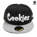 【送料無料】COOKIES × NEW ERA ORIGINAL LOGO FITTED CAP【BLACK×GRAY】(7 3/8・7 1/2・7 5/8・7...