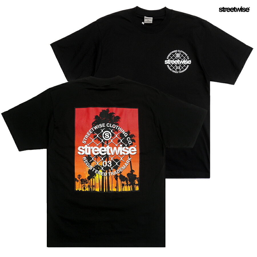 【送料無料★ラスト1点】STREETWISE VIEWS Tシャツ【BLACK】(L・XL・2XL)(ストリートワイズ 通販 服 メンズ 大きいサイズ 半袖 ヘビーウエイト ショートスリーブ ロゴ)のサムネイル