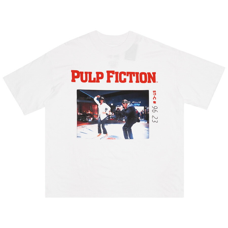 【送料無料】PULP FICTION EXTENDED NECK OVERSIZED Tシャツ【WH
