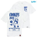 【送料無料】COOKIES CAT Tシャツ【WHITE】(L・XL)(クッキーズ アパレル 服 通販 メンズ 大きいサイズ TEE T SHIRTS 半袖 ショートスリーブ ロゴ)