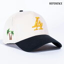 【送料無料】REFERENCE PARADISE LA SNAPBACK CAP【CREAM×BLACK】(リファレンス 通販 キャップ 帽子 スナップバック ベースボールキャップ ロゴ LA)